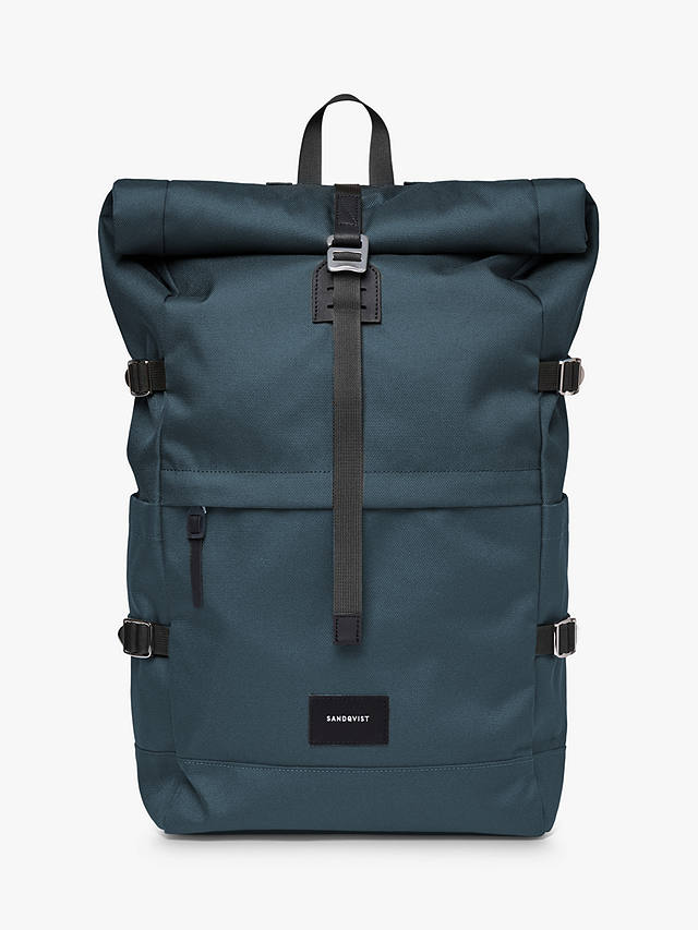 Sandqvist Bernt Roll-Top Backpack, 25L, Steel Blue