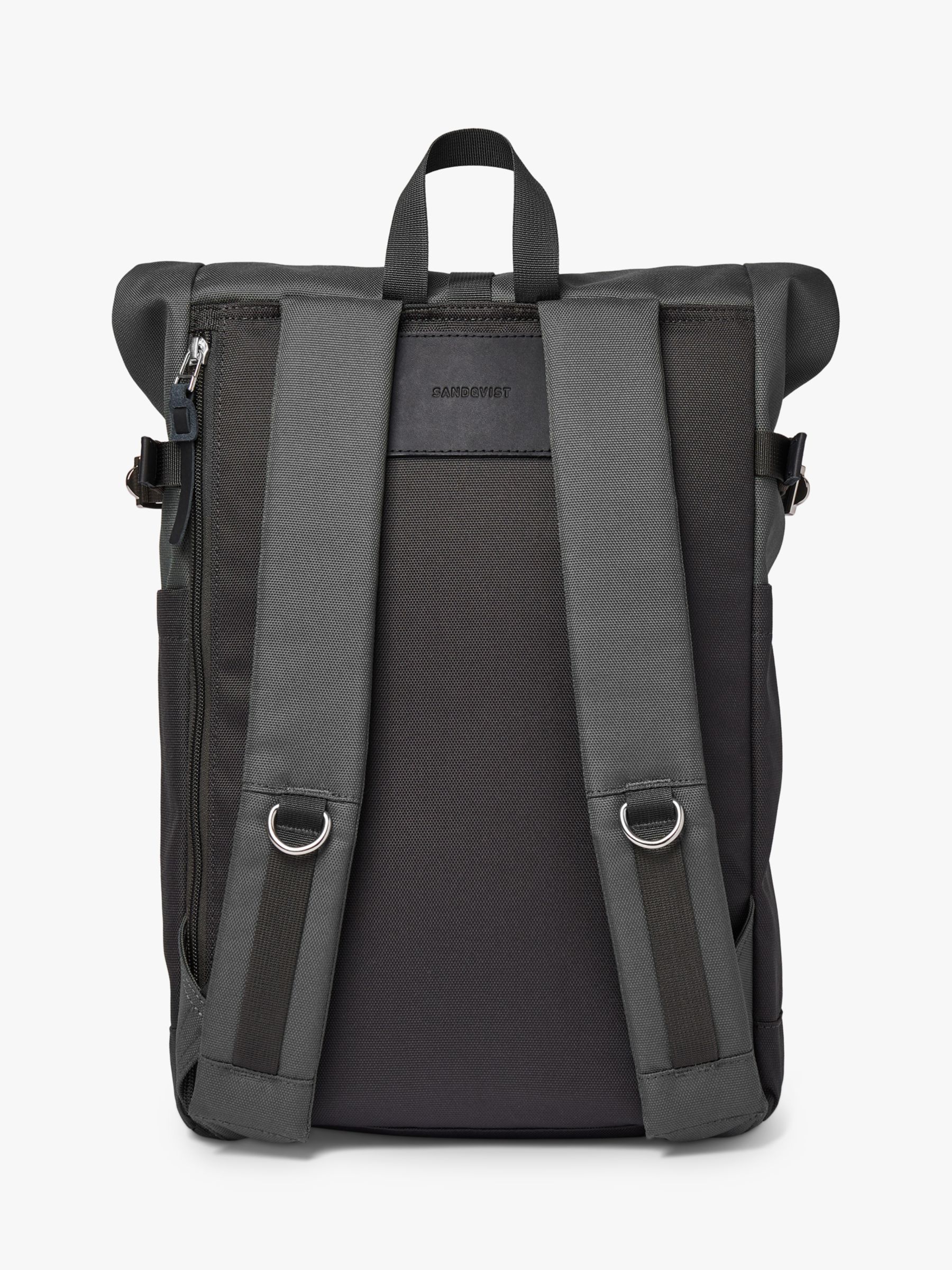 Sandqvist Ilon Roll-Top Backpack, 18L, Black at John Lewis & Partners