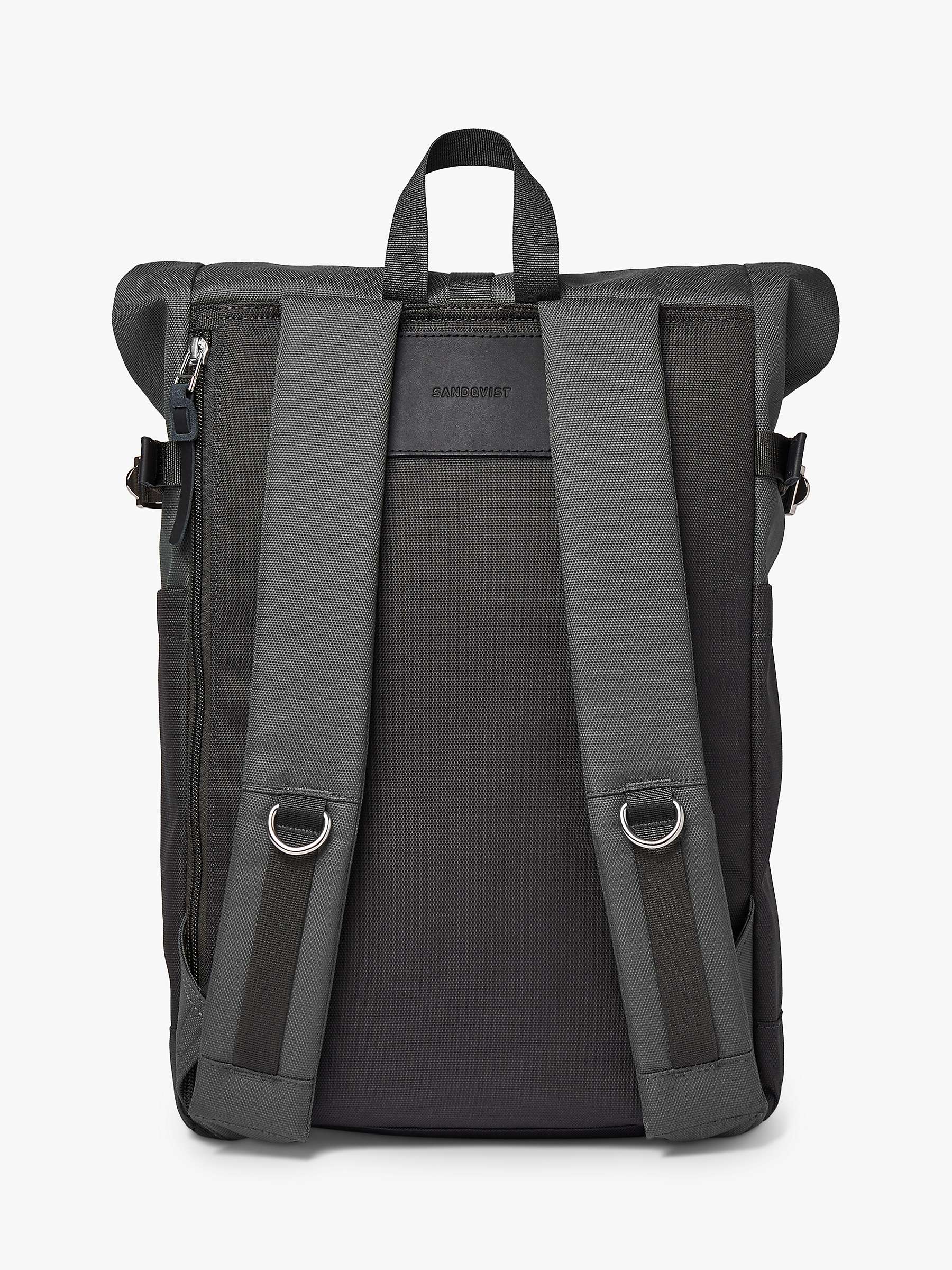 Buy Sandqvist Ilon Roll-Top Backpack, 18L, Black Online at johnlewis.com