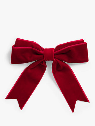 John Lewis Royal Fairytale Velvet Gift Bow, Red