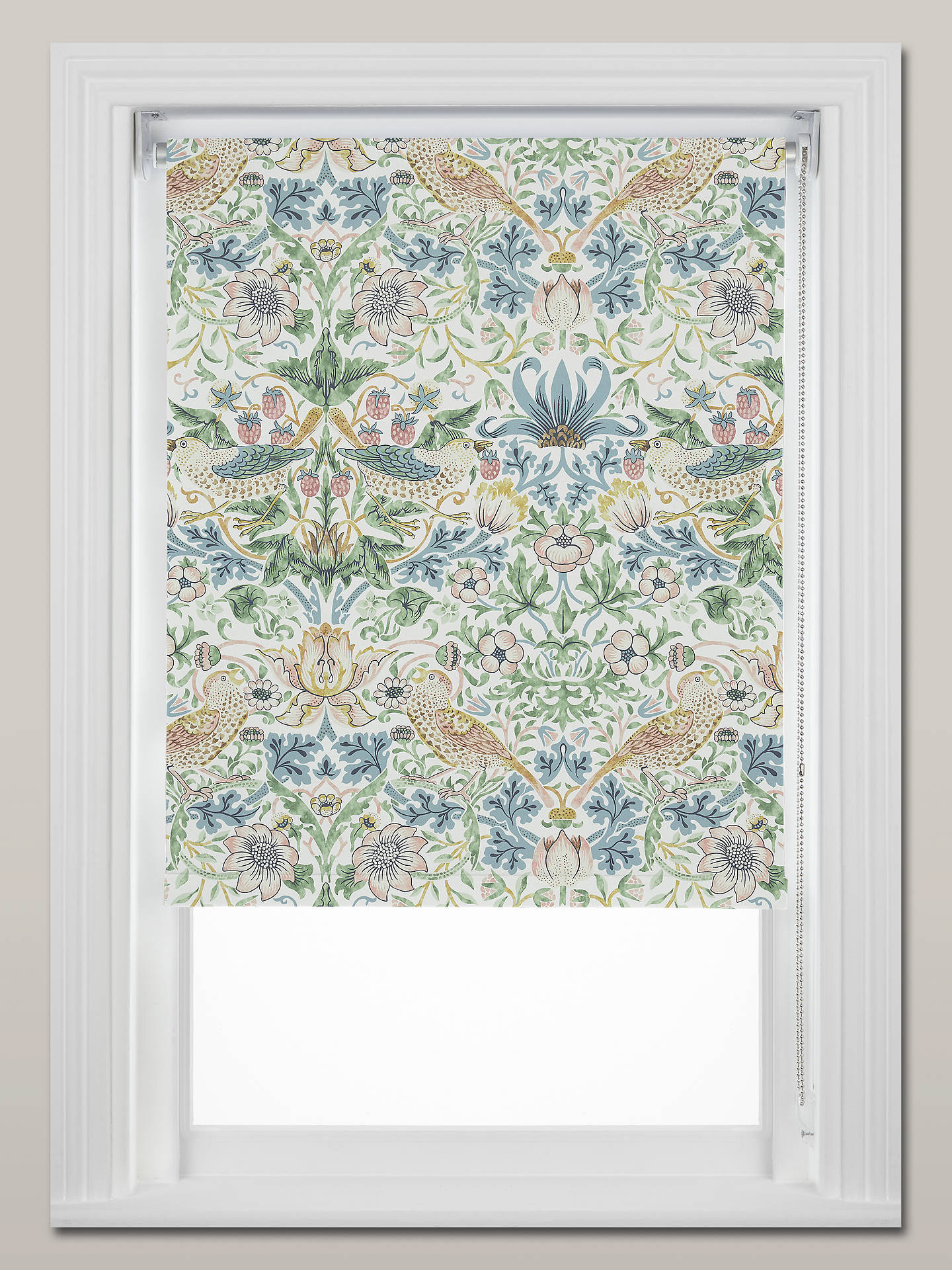 Morris & Co. Strawberry Thief Made to Measure Blackout Roller Blind, Cochineal