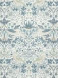 Morris & Co. Strawberry Thief Made to Measure Sheer Roller Blind, Cloud Blue