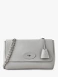 Mulberry Medium Lily Heavy Grain Leather Shoulder Bag, Pale Grey