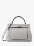 Mulberry Small Islington Silky Calf Shoulder Bag, Pale Grey