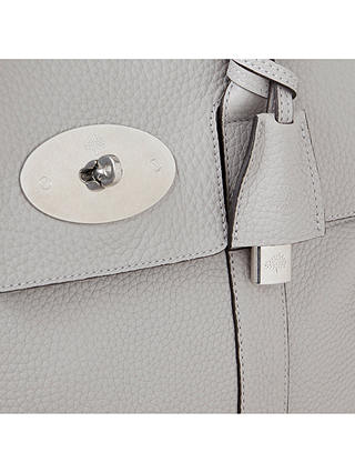 Mulberry Bayswater Heavy Grain Leather Handbag, Pale Grey
