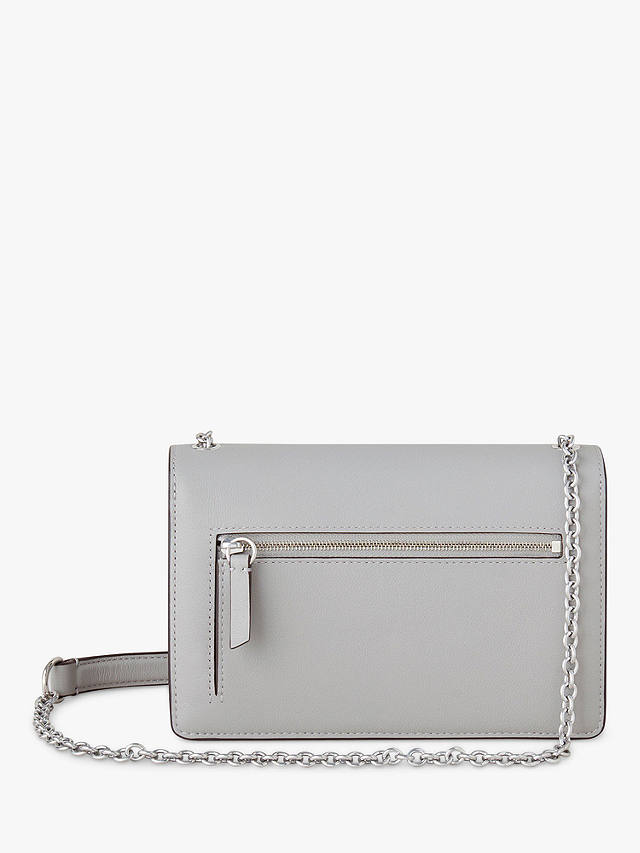 Mulberry Small Darley Small Classic Grain Leather Clutch Bag, Pale Grey