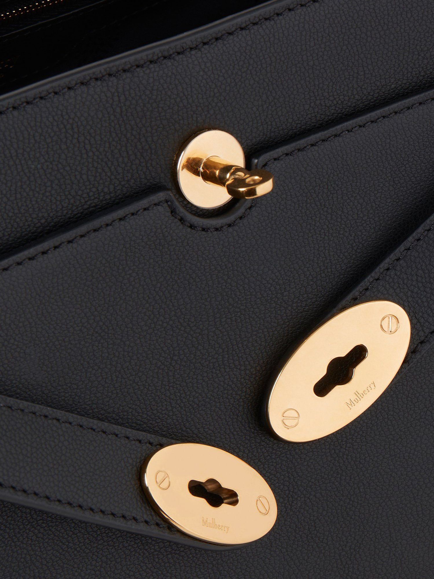 Mulberry Islington Silky Calf Handbag, Black at John Lewis & Partners