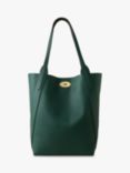 Mulberry North South Bayswater Heavy Grain Tote Bag, Mulberry Green