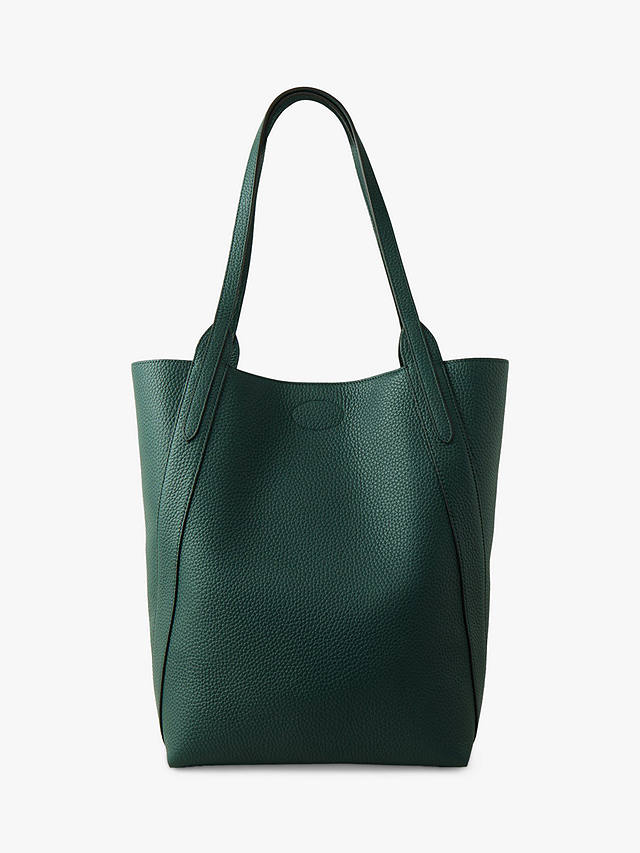 Mulberry North South Bayswater Heavy Grain Tote Bag, Mulberry Green