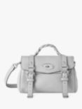 Mulberry Mini Alexa Heavy Grain Leather Cross Body Bag, Pale Grey