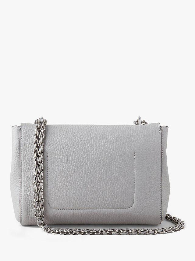 Mulberry Lily Heavy Grain Leather Shoulder Bag, Pale Grey