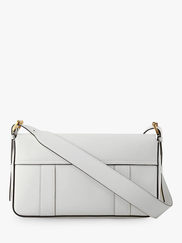 Mulberry East West Bayswater Smooth Calf Shoulder Bag, White at John ...