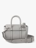 Mulberry Mini Bayswater Heavy Grain Leather Tote Bag, Pale Grey