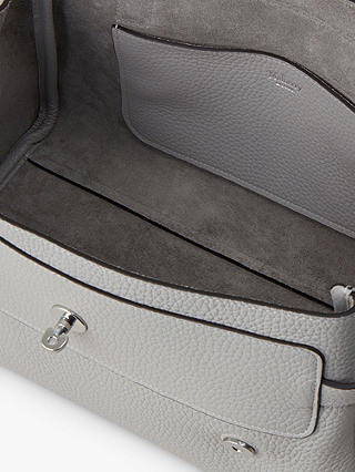 Mulberry Alexa Heavy Grain Leather Shoulder Bag, Pale Grey