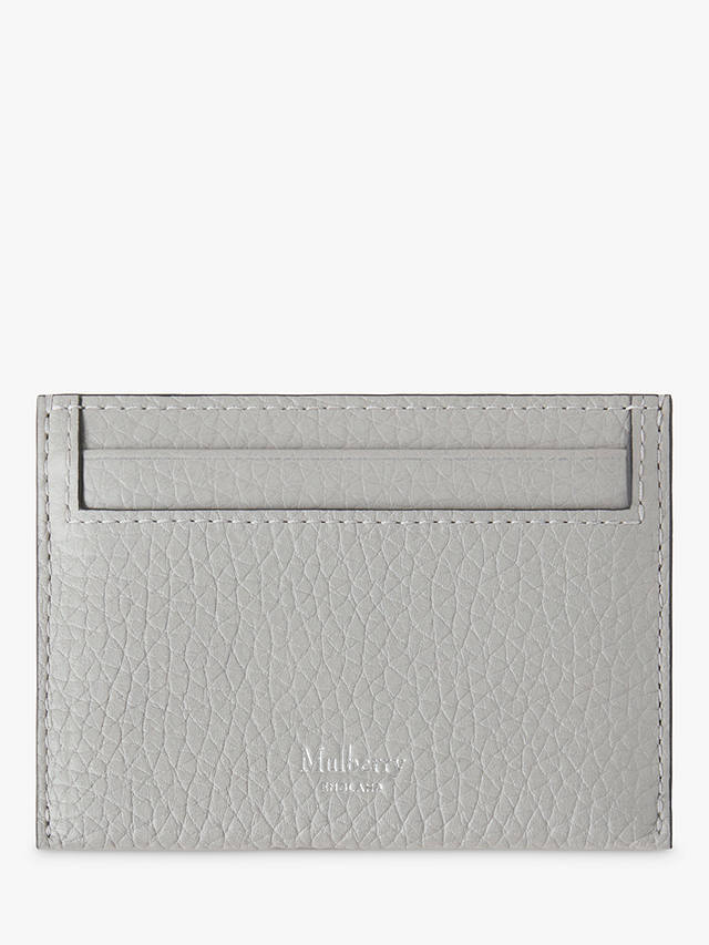 Mulberry Continental Small Classic Grain Leather Credit Card Slip, Pale Grey