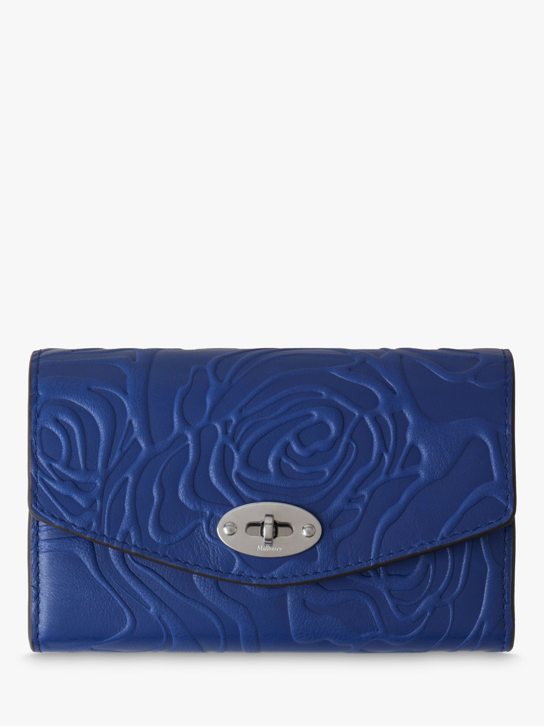 Mulberry Darley Silky Calf Medium Wallet, Pigment Blue at John Lewis ...