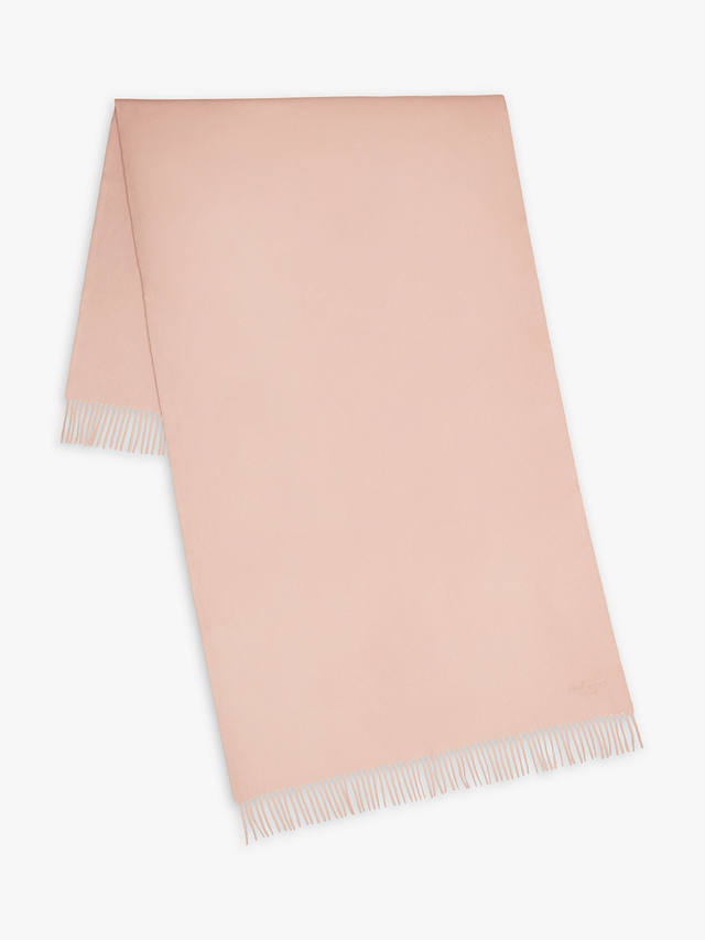 Mulberry Solid Merino Wool Scarf, Rosewater at John Lewis & Partners
