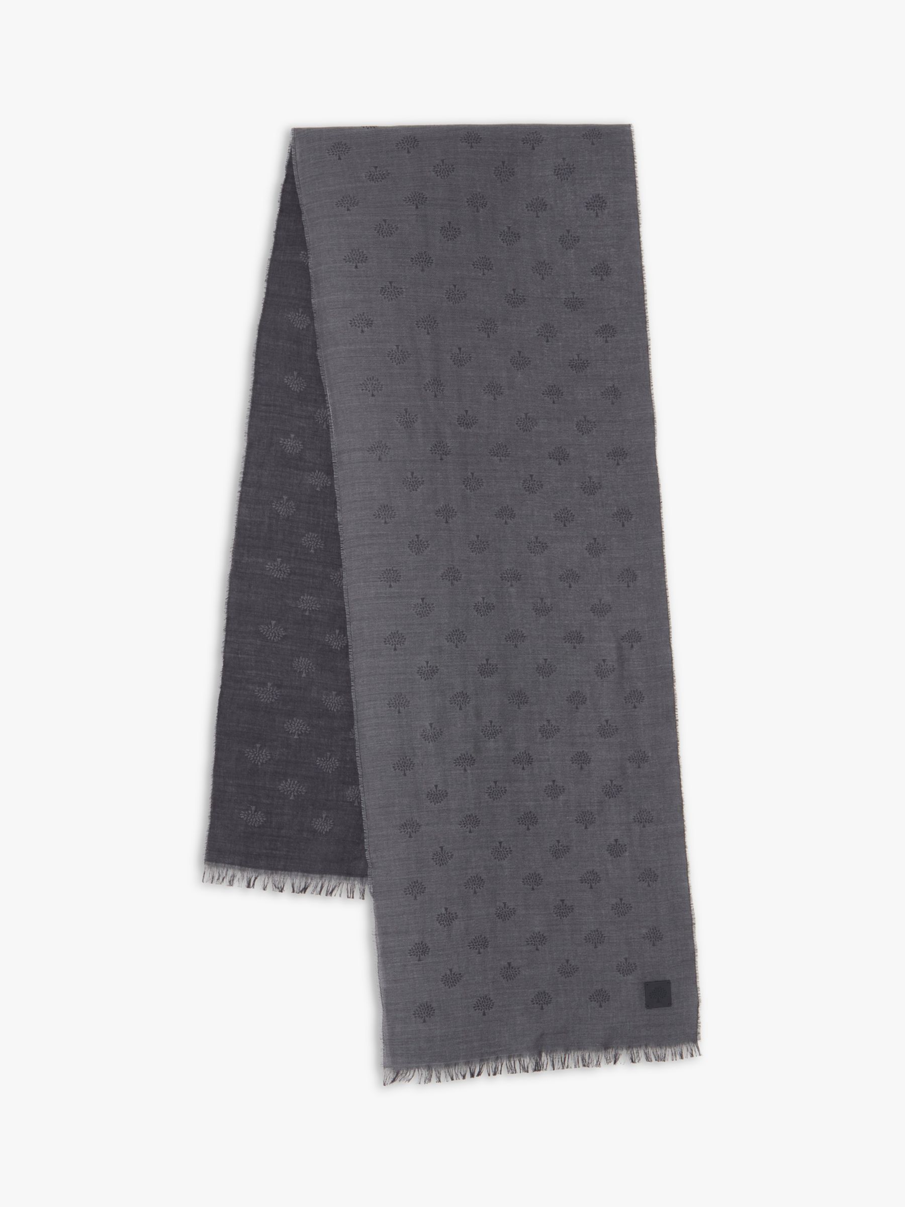 Mulberry Mulberry Tree Jacquard Rectangular Scarf - Charcoal