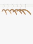 John Lewis Crescent Hanger (FSC Beech), Set of 6, Natural