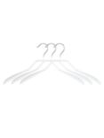 John Lewis No-Slip Hangers, Set of 3, White