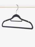 John Lewis Slim Plastic Hangers, Set of 10, Black