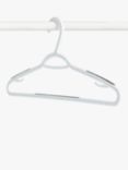 John Lewis Space-Saving Plastic Hangers, Pack of 10, White