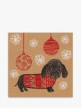 Museums & Galleries Dinky Dachshund Christmas Cards, Pack of 8