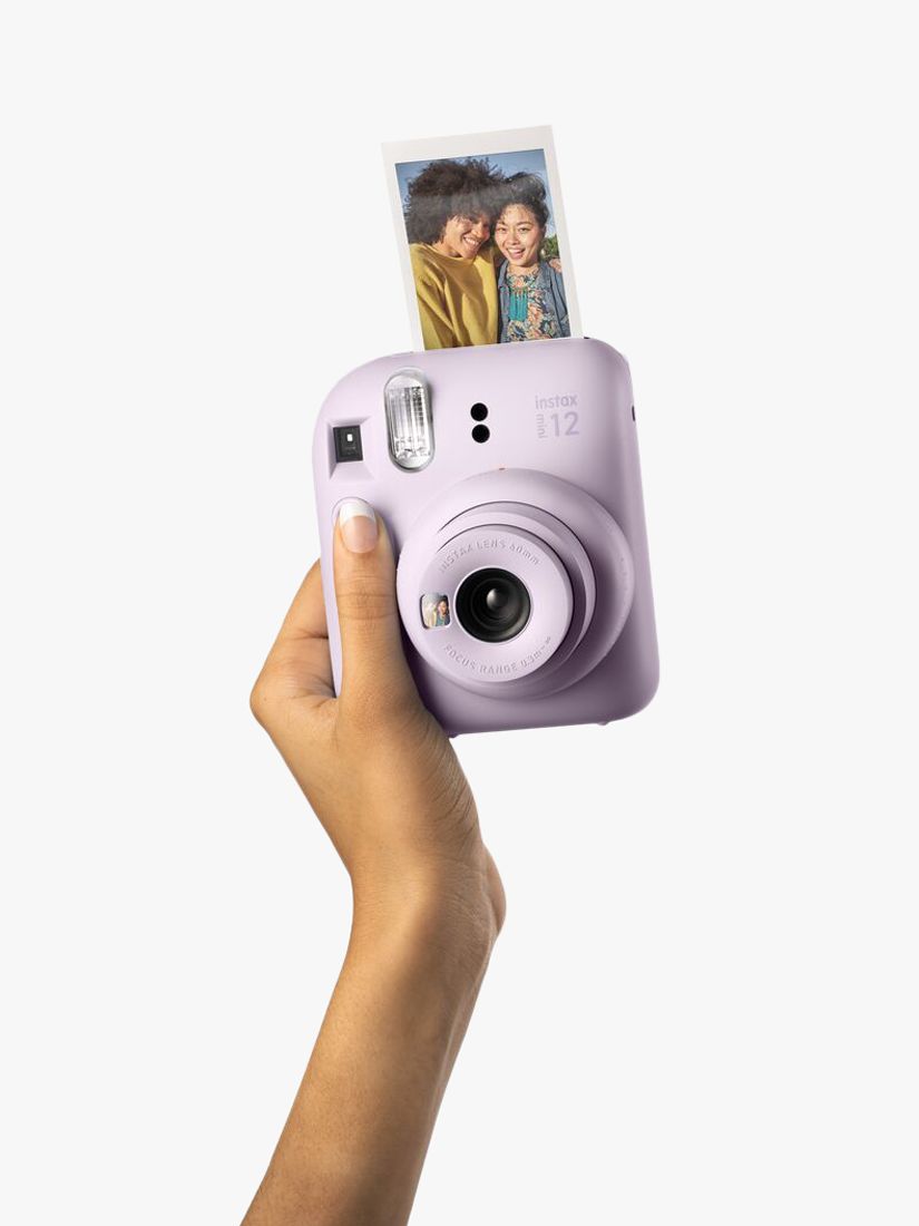 Fujifilm Instax Mini 12 Instant Camera With Built In Flash And Hand Strap Lilac Purple