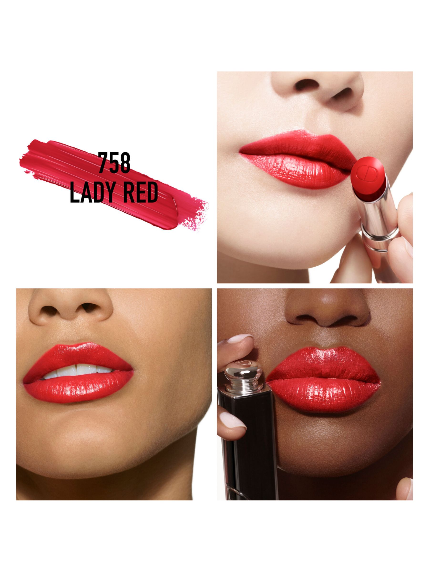 DIOR Addict Shine Refillable Lipstick, 758 Lady Red 2