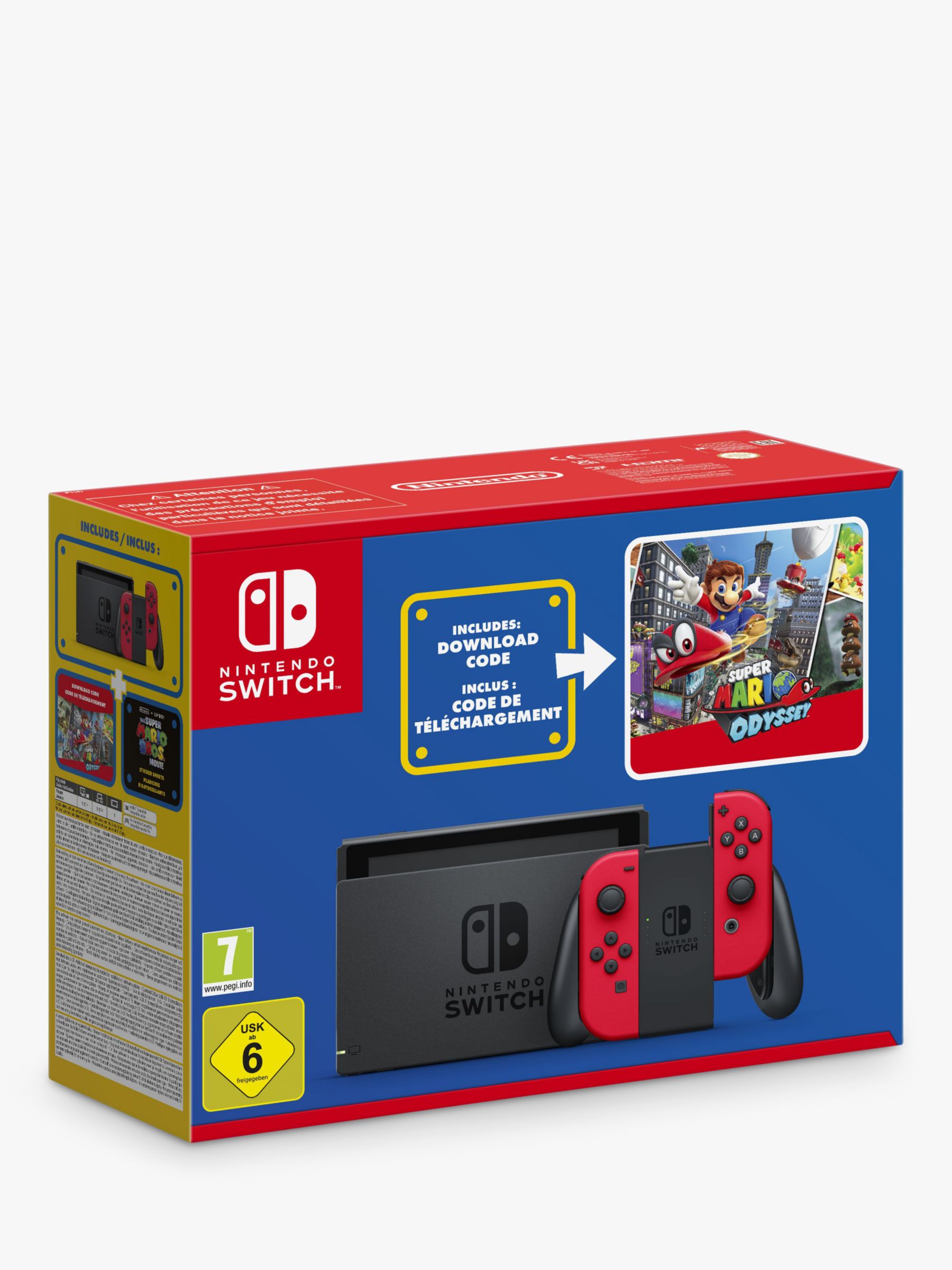 Nintendo Switch Console Mario Odyssey Bundle