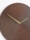 Swoon Roche Wall Clock, 40cm, Brown