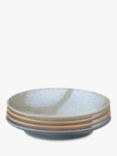 Denby Kiln Accent Stoneware Small Coupe Plate, Set of 4, 17cm, Assorted