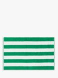 John Lewis ANYDAY Block Stripe Terry Bath Mat, Jadeite