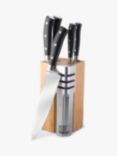 Taylor's Eye Witness Henley Bamboo Filled Knife Block with Knife Sharpener, 5 Piece