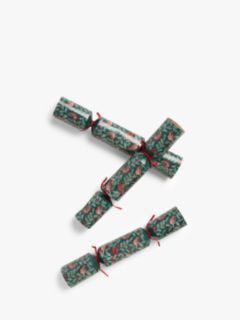 John Lewis Christmas Cottage Robins Crackers, Pack of 12, Multi