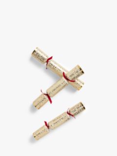John Lewis Royal Fairytale Merry Christmas Crackers, Pack of 8, Gold