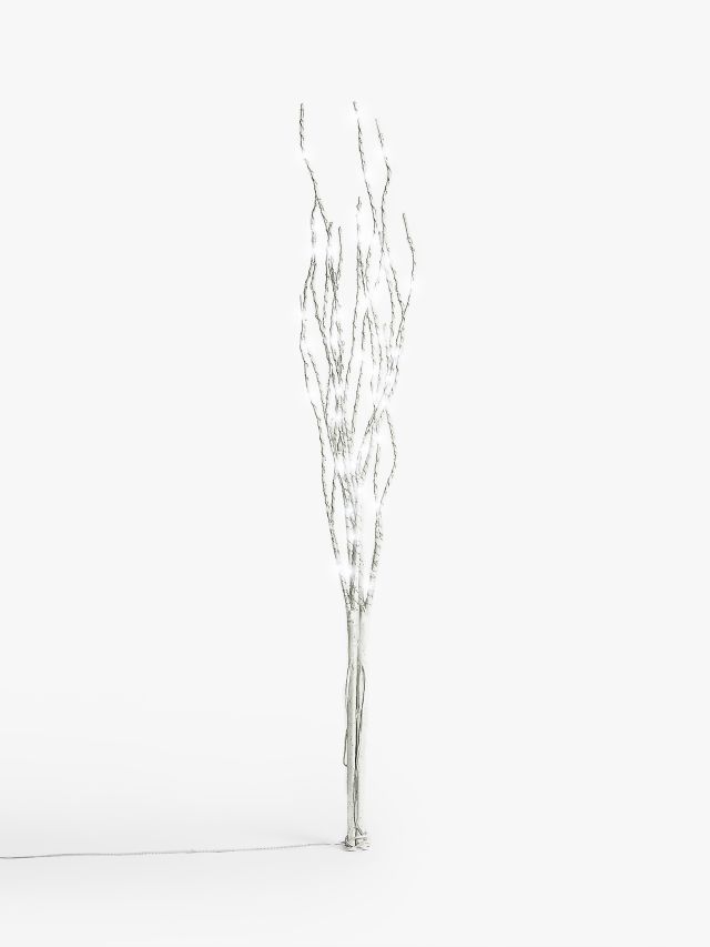 John Lewis LED Lit Twig Bundle, Natural / Pure White