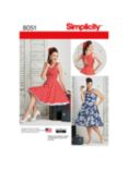 Simplicity Misses' Rockabilly Dresses Sewing Pattern, 8051