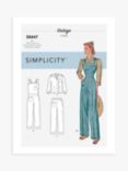 Simplicity Misses' Vintage Pants, Overalls and Blouses Sewing Pattern, S8447U5