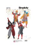 Simplicity Adult Clown Costume Sewing Pattern, S8773, A
