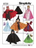 Simplicity Child's Halloween Costumes Sewing Pattern, S8729, A
