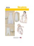 Simplicity Christening Gowns and Suits Sewing Pattern, 8024