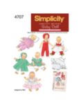 Simplicity Doll Clothes Sewing Pattern, S4707, A