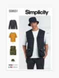 Simplicity Men's Knit Top, Vest and Hat Sewing Pattern, S9651