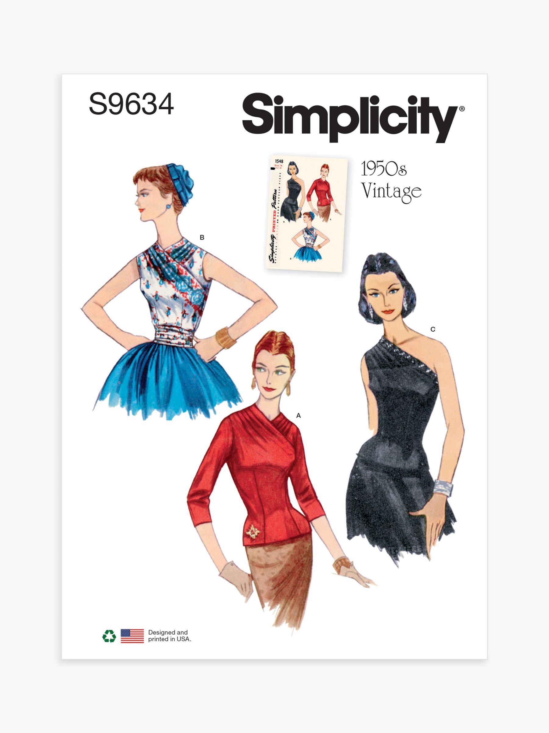 Simplicity Sewing Pattern 1461, Tunic Top Blouse, Women Plus Sizes