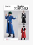 Simplicity Men's Fit and Flare Costume Coats Sewing Pattern, S9630