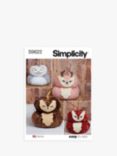 Simplicity Plush Pumpkin Animals Sewing Pattern, S9622