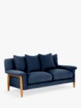 ercol for John Lewis Sorrento Medium 2 Seater Sofa, Vintage Ash Leg, Soft Chenille Navy