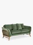 ercol for John Lewis Hexton Medium 2 Seater Sofa, Light Leg, Boucle Green