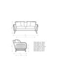 ercol for John Lewis Hexton Medium 2 Seater Sofa, Light Leg, Boucle Natural